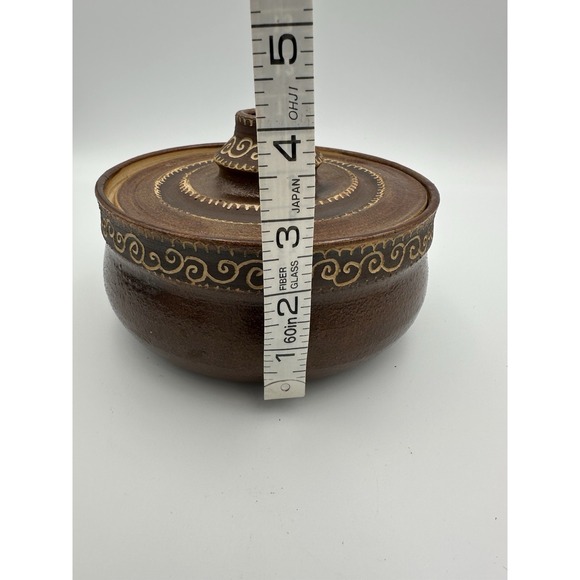 Vintage Hand Crafted Tagine Tajine Clay Cooking Pot With Lid Signed - Picture 10 of 10
